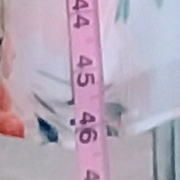 EUC: Nicole Miller Sze12 Pink & White Floral Chiffon Halter Midi Dress - Picture 6 of 6